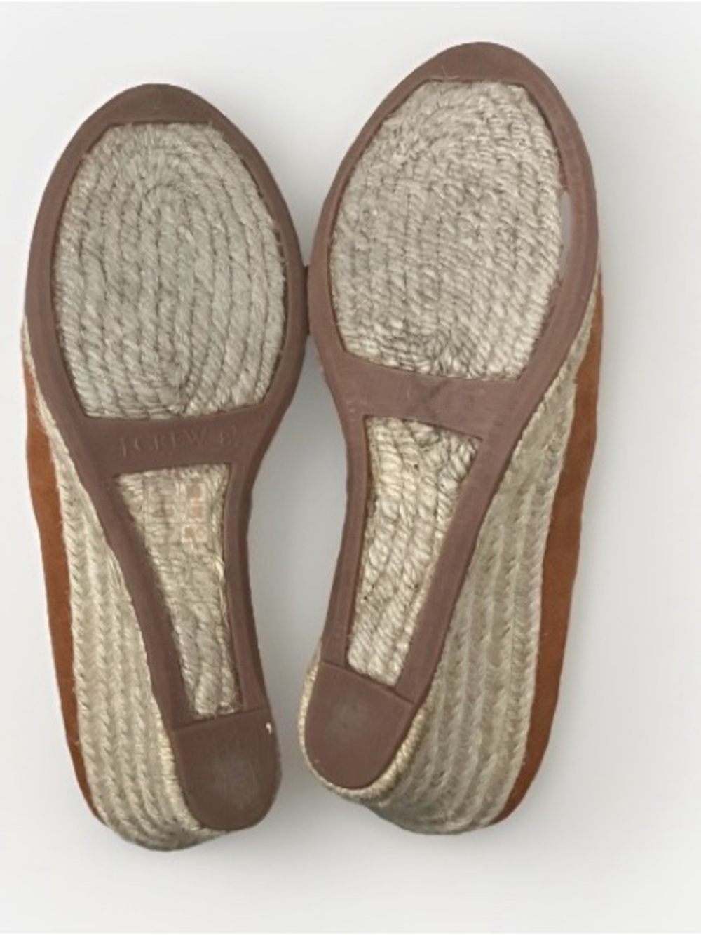 J. Crew Women Seville Espadrille Slip On Camel Tan Suede Wedge Heel 8.5 - Picture 4 of 5